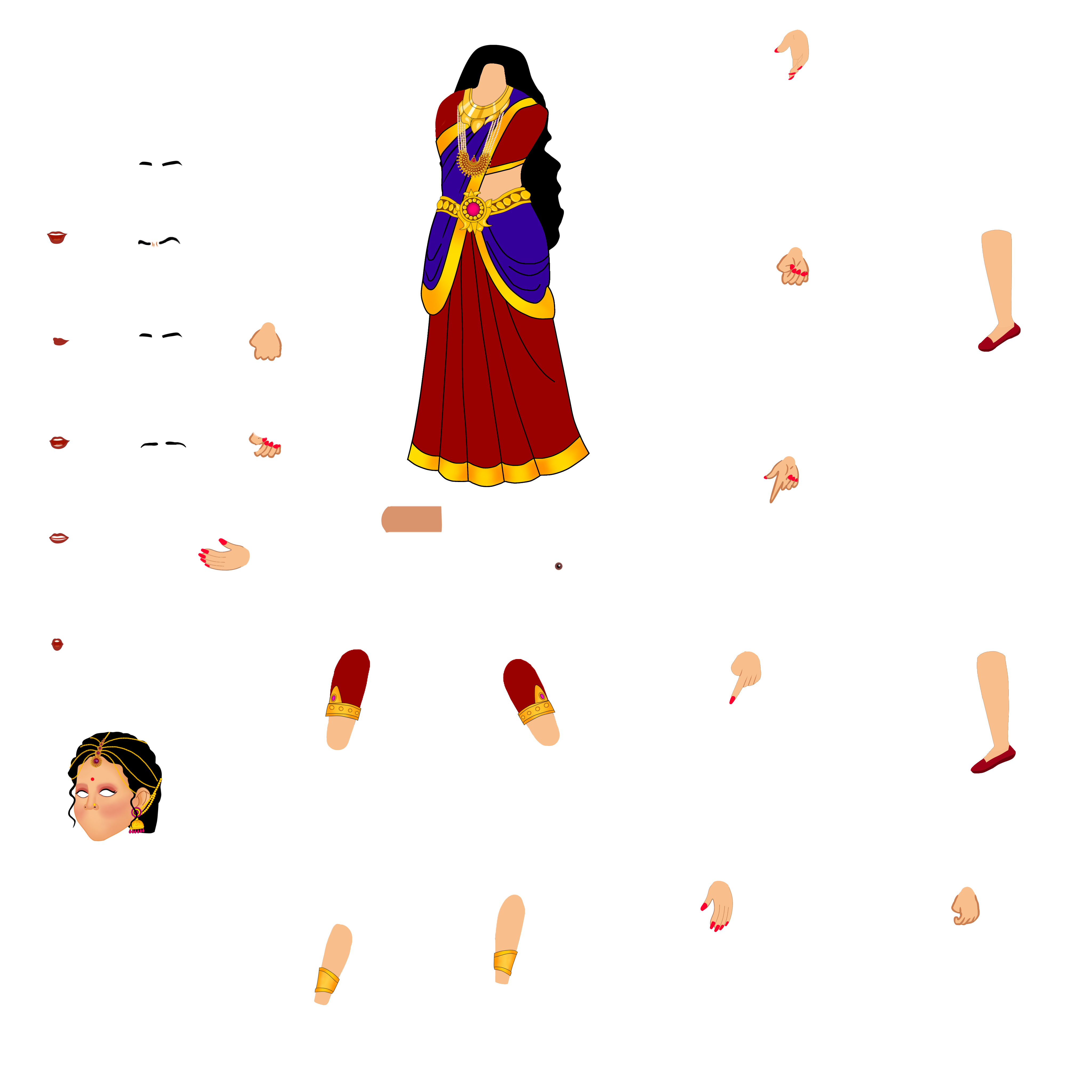Indian queen with prop hand